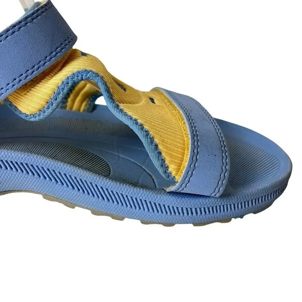 Teva Girls Kids Psyclone Blue & Yellow Sporty Ankle Strap Sandals Flats Shoes 6